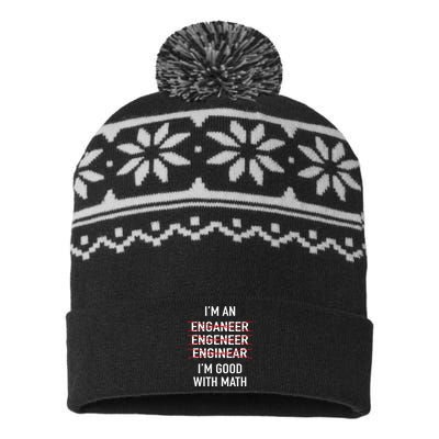 Engineer Engineering Student IM Good At Math USA-Made Snowflake Beanie