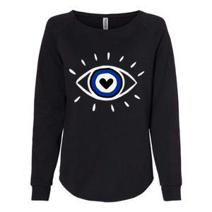 Evil Eye Spiritual Protection Esoteric Mystical Themed Womens California Wash Sweatshirt