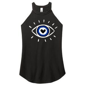 Evil Eye Spiritual Protection Esoteric Mystical Themed Women's Perfect Tri Rocker Tank