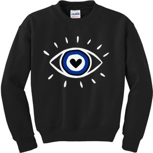 Evil Eye Spiritual Protection Esoteric Mystical Themed Kids Sweatshirt