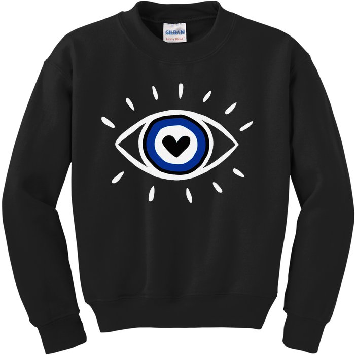 Evil Eye Spiritual Protection Esoteric Mystical Themed Kids Sweatshirt