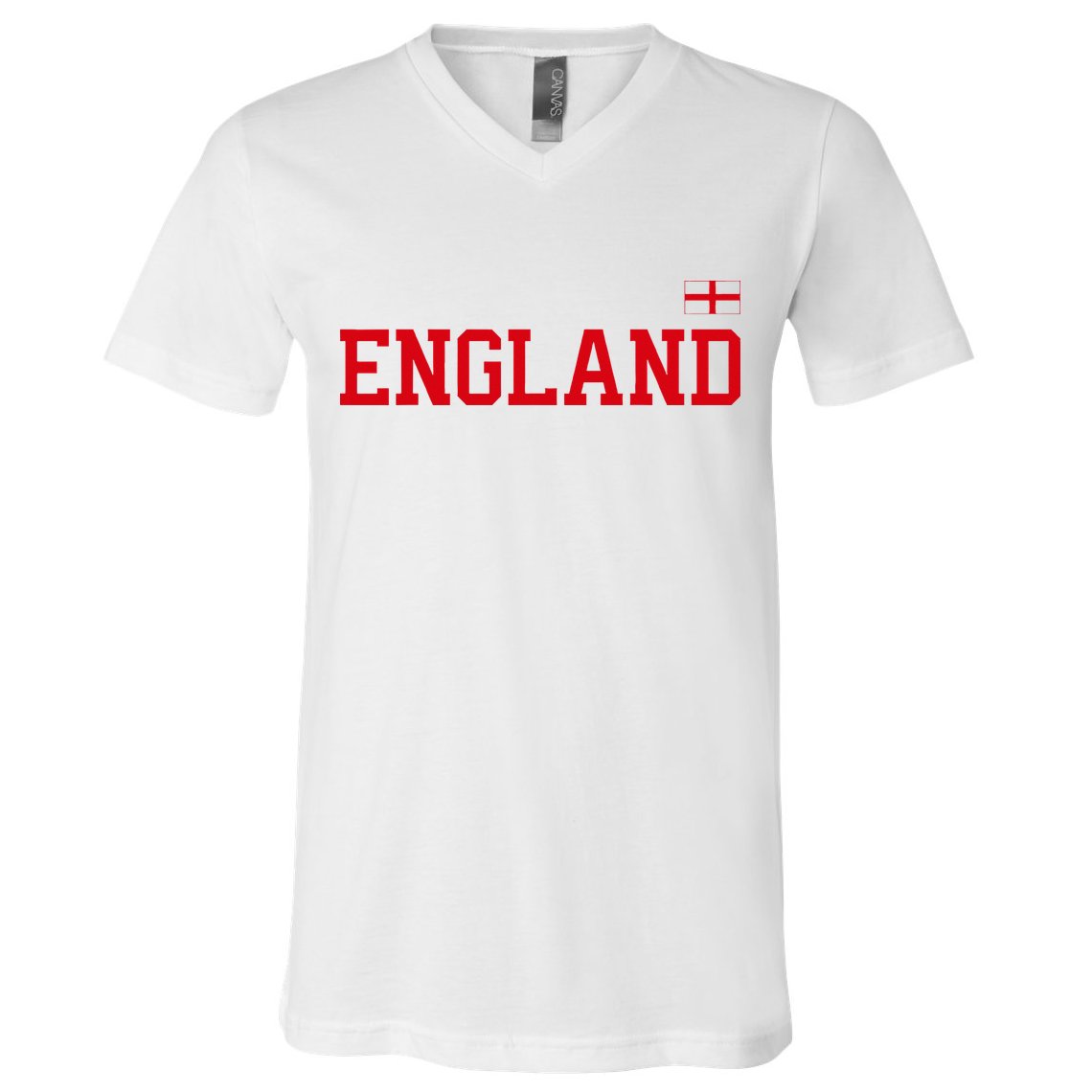 England English Soccer English Flag V-Neck T-Shirt