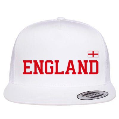 England English Soccer English Flag Flat Bill Trucker Hat