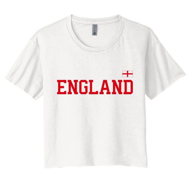 England English Soccer English Flag Crop Top