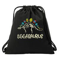Eggasaurus Easter Stegosaurus Dinosaur  Drawstring Bag