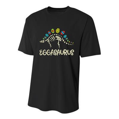 Eggasaurus Easter Stegosaurus Dinosaur  Youth Performance Sprint T-Shirt