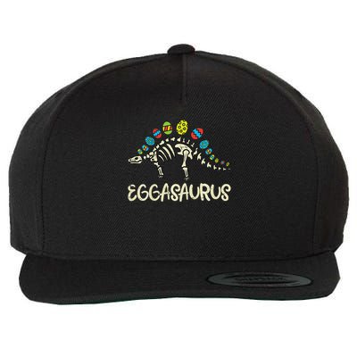 Eggasaurus Easter Stegosaurus Dinosaur  Wool Snapback Cap