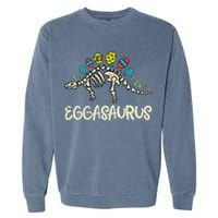 Eggasaurus Easter Stegosaurus Dinosaur  Garment-Dyed Sweatshirt