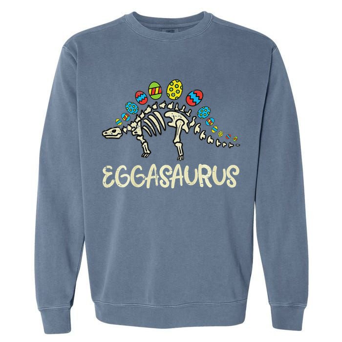 Eggasaurus Easter Stegosaurus Dinosaur  Garment-Dyed Sweatshirt