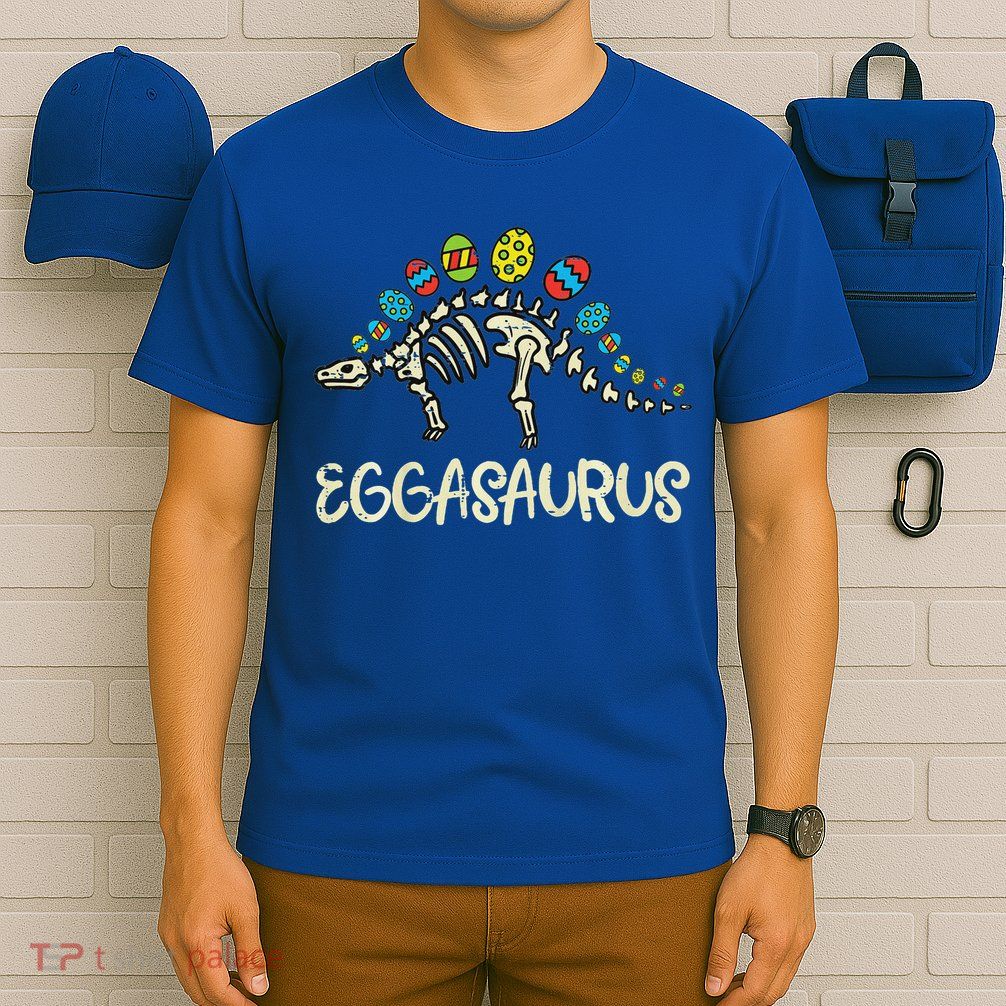Eggasaurus Easter Stegosaurus Dinosaur  T-Shirt