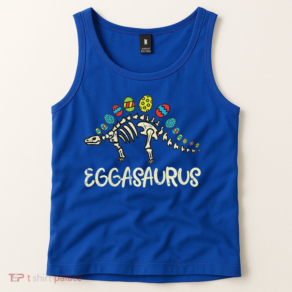 Eggasaurus Easter Stegosaurus Dinosaur  Tank Top