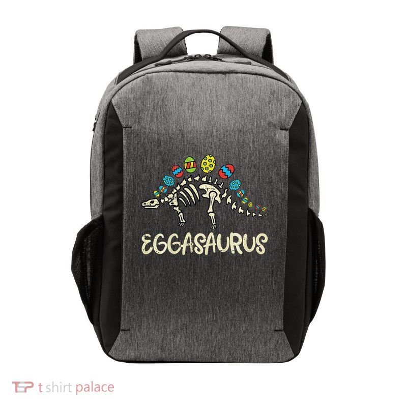 Eggasaurus Easter Stegosaurus Dinosaur  Vector Backpack