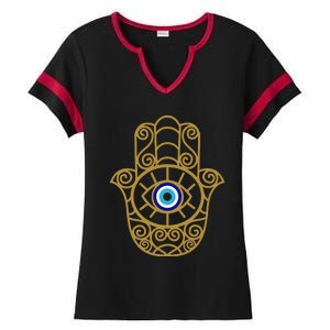 Evil Eye Spiritual Protection Third Eye Ladies Halftime Notch Neck Tee