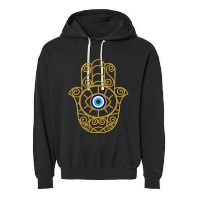 Evil Eye Spiritual Protection Third Eye Garment-Dyed Fleece Hoodie