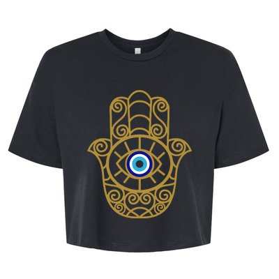 Evil Eye Spiritual Protection Third Eye Bella+Canvas Jersey Crop Tee