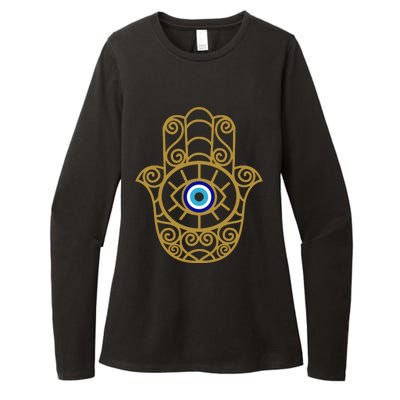 Evil Eye Spiritual Protection Third Eye Womens CVC Long Sleeve Shirt