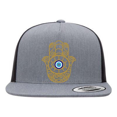 Evil Eye Spiritual Protection Third Eye Flat Bill Trucker Hat