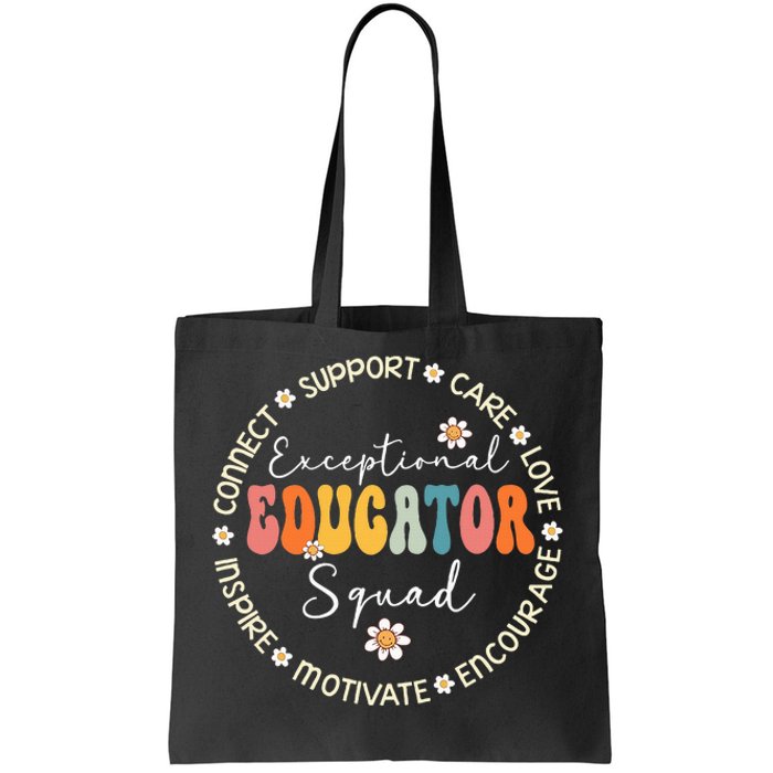 Exceptional Educator Squad Special Needs Education Teacher Tote Bag