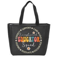 Exceptional Educator Squad Special Needs Education Teacher Zip Tote Bag