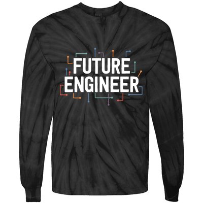 Electrical Engineering Shirts Circuit Kids Future Engineer Tie-Dye Long Sleeve Shirt