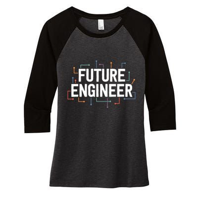 Electrical Engineering Shirts Circuit Kids Future Engineer Women's Tri-Blend 3/4-Sleeve Raglan Shirt