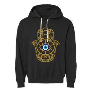 Evil Eye Spiritual Protection Garment-Dyed Fleece Hoodie