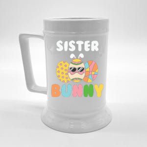 Easter Egg Sister Bunny Matching Family Easter Day Gift Beer Stein