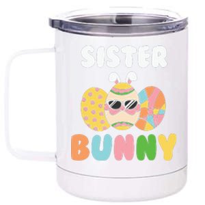 Easter Egg Sister Bunny Matching Family Easter Day Gift 12 oz Stainless Steel Tumbler Cup