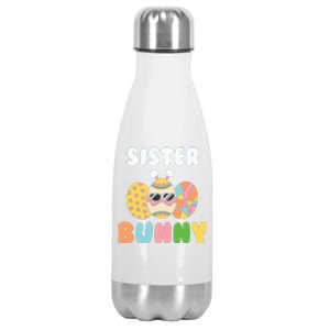 Easter Egg Sister Bunny Matching Family Easter Day Gift Stainless Steel Insulated Water Bottle