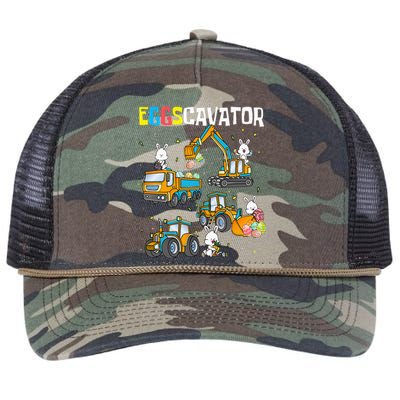 Eggscavator Easter S Construction Trucks Retro Rope Trucker Hat Cap