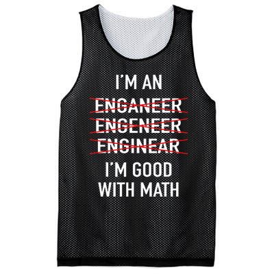 Engineer Engineering Student Funny IM Good At Math Mesh Reversible Basketball Jersey Tank