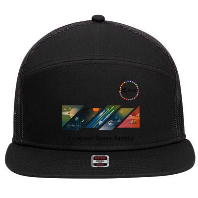 Esa European Space Agency This Is Esa’S Mission 7 Panel Mesh Trucker Snapback Hat