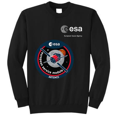 Esa European Space Agency Mission Esm Artemis Patch Sweatshirt