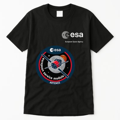 Esa European Space Agency Mission Esm Artemis Patch Tall T-Shirt