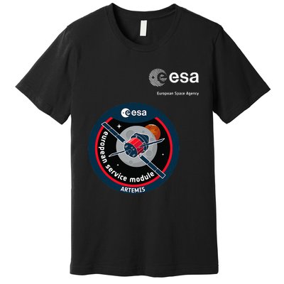 Esa European Space Agency Mission Esm Artemis Patch Premium T-Shirt