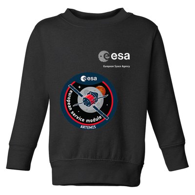 Esa European Space Agency Mission Esm Artemis Patch Toddler Sweatshirt