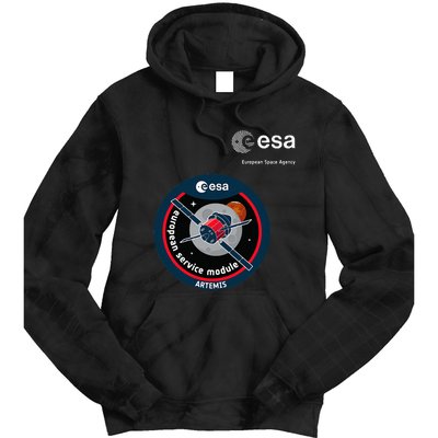 Esa European Space Agency Mission Esm Artemis Patch Tie Dye Hoodie