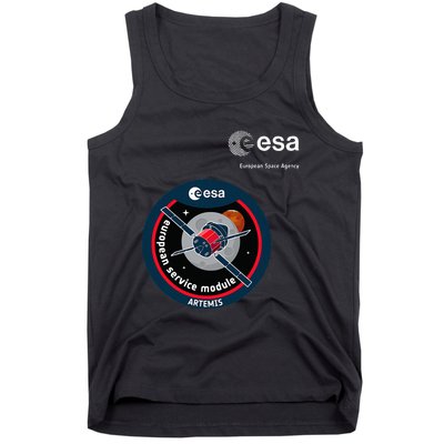 Esa European Space Agency Mission Esm Artemis Patch Tank Top