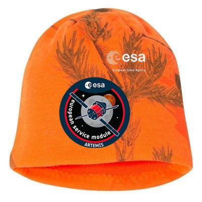 Esa European Space Agency Mission Esm Artemis Patch Kati - Camo Knit Beanie