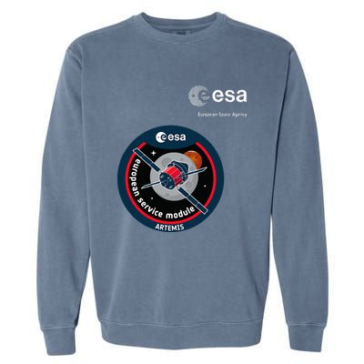 Esa European Space Agency Mission Esm Artemis Patch Garment-Dyed Sweatshirt