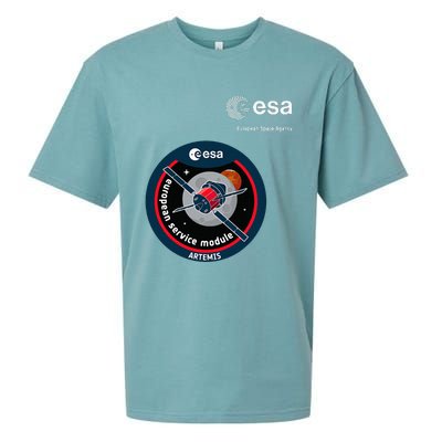 Esa European Space Agency Mission Esm Artemis Patch Sueded Cloud Jersey T-Shirt