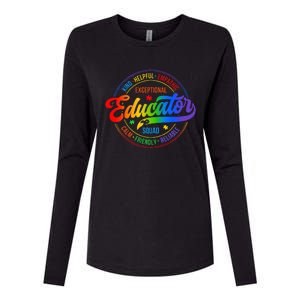 Exceptional Educator Squad Special Education Teacher Autism Womens Cotton Relaxed Long Sleeve T-Shirt