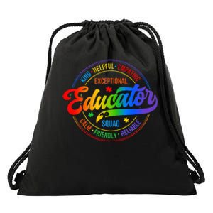 Exceptional Educator Squad Special Education Teacher Autism Drawstring Bag