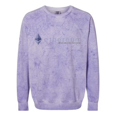 Ethereum ETH Smart Contract Technology Colorblast Crewneck Sweatshirt