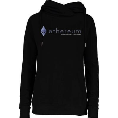 Ethereum ETH Smart Contract Technology Womens Funnel Neck Pullover Hood