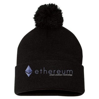 Ethereum ETH Smart Contract Technology Pom Pom 12in Knit Beanie