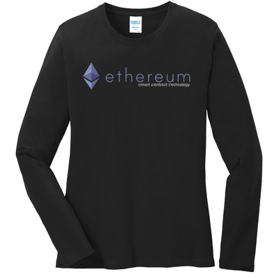 Ethereum ETH Smart Contract Technology Ladies Long Sleeve Shirt