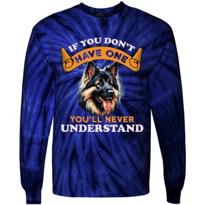 East European Shepherd Funny Dog Lover & Owner Tie-Dye Long Sleeve Shirt