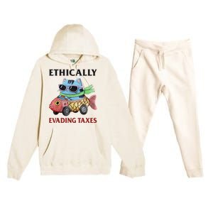 Ethically Evading Taxes Premium Hooded Sweatsuit Set