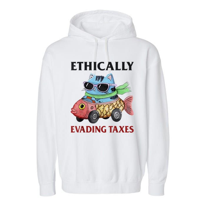 Ethically Evading Taxes Garment-Dyed Fleece Hoodie